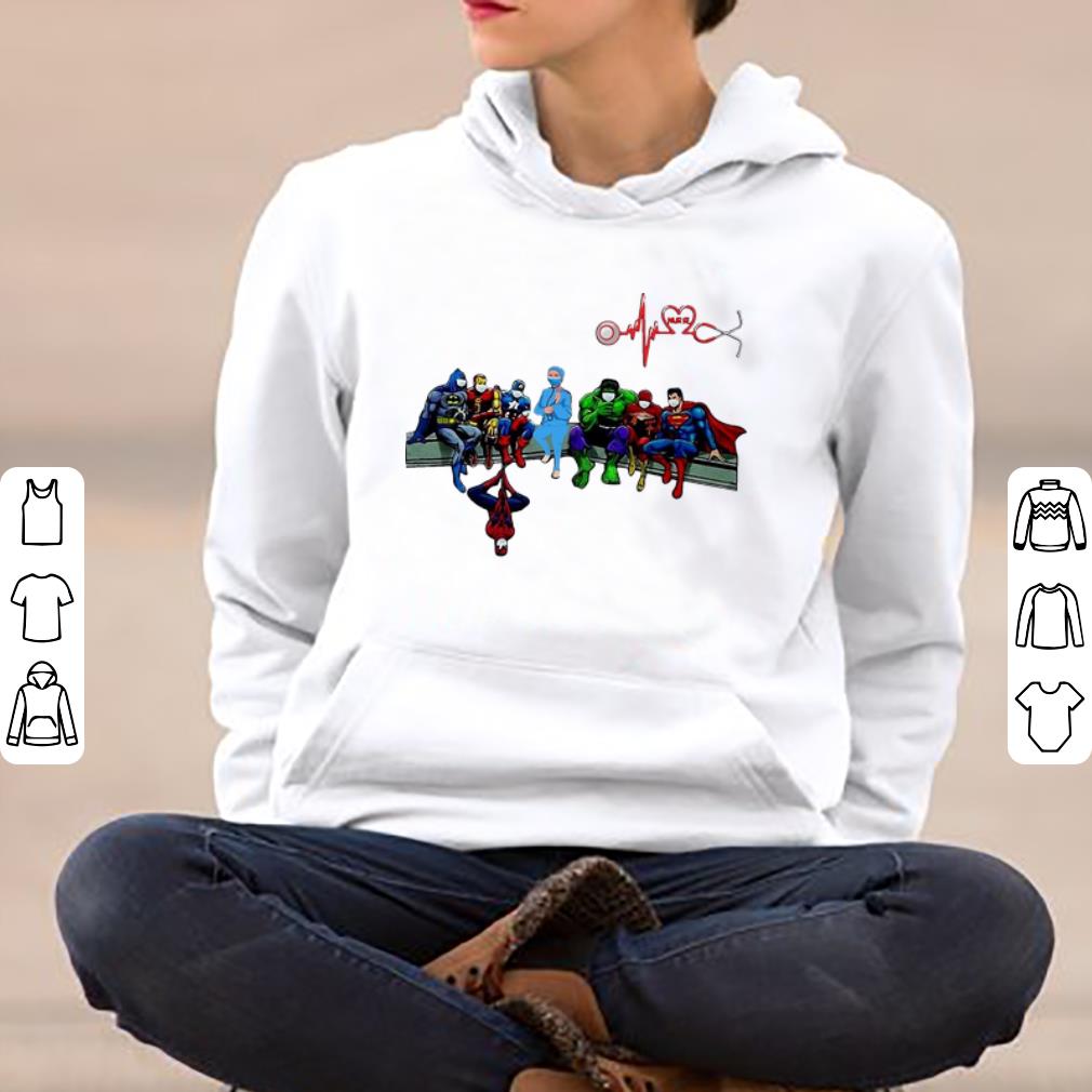 Great Nurse And Superheroes Heartbeat Stethoscope shirt 4 - Great Nurse And Superheroes Heartbeat Stethoscope shirt