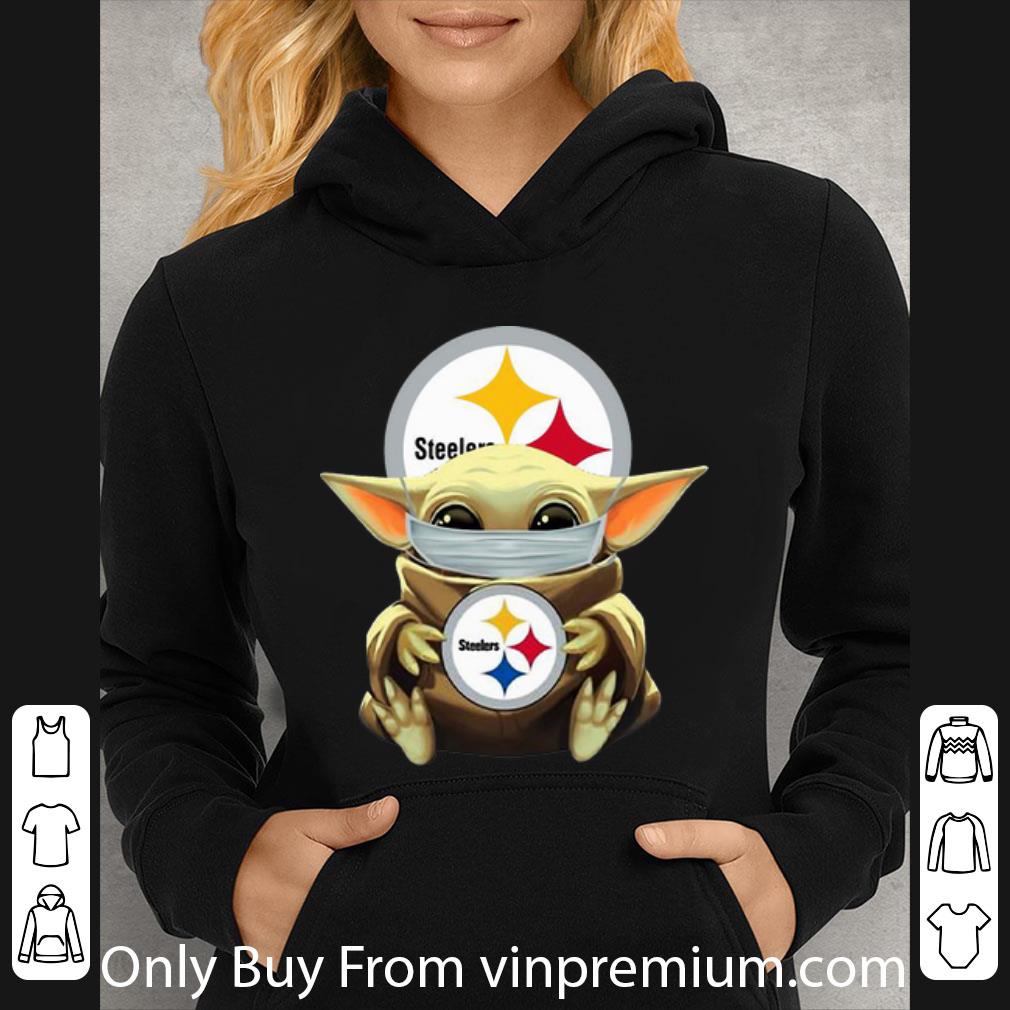a9d68106 great star wars baby yoda face mask hug pittsburgh steelers shirt 4 - Great Star Wars Baby Yoda Face Mask Hug Pittsburgh Steelers shirt