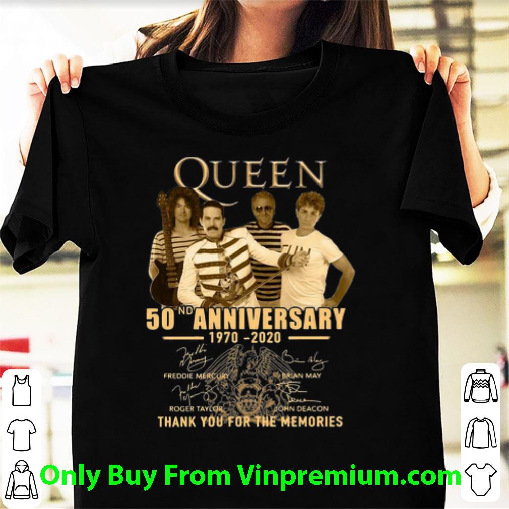 Awesome Queen 50th Anniversary Thank You For The Memories Signatures shirt