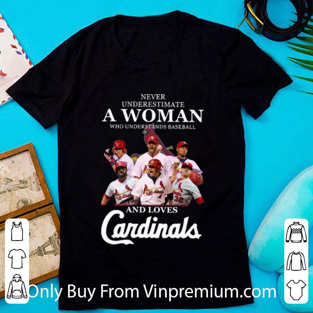 Hot Never Underestimate A Woman Who Understands Baseball And Love Cardinals shirt