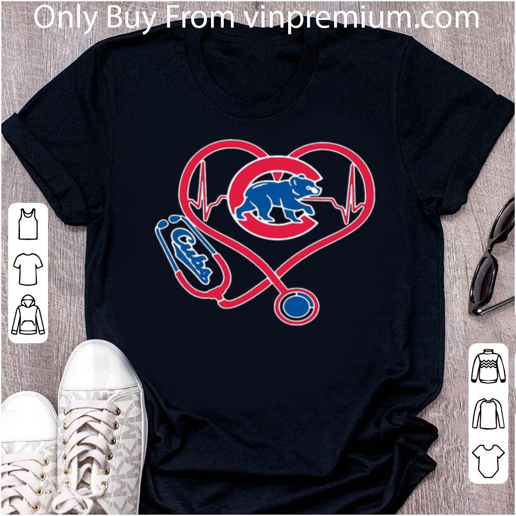 Pretty Chicago Cubs Heartbeat Nurse Stethoscope shirt