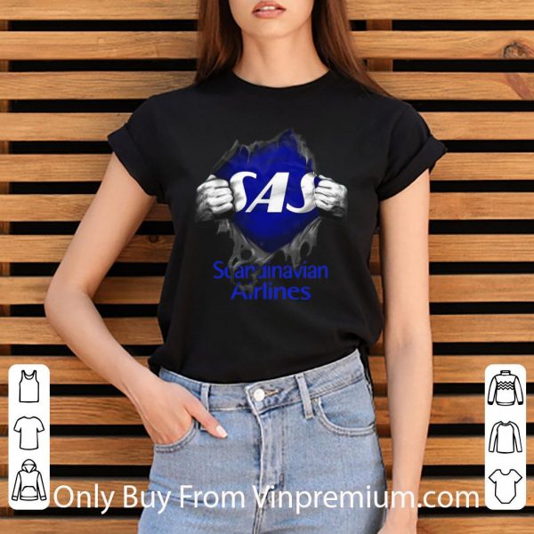 Pretty Blood Inside Me Scandinavian Airlines shirt