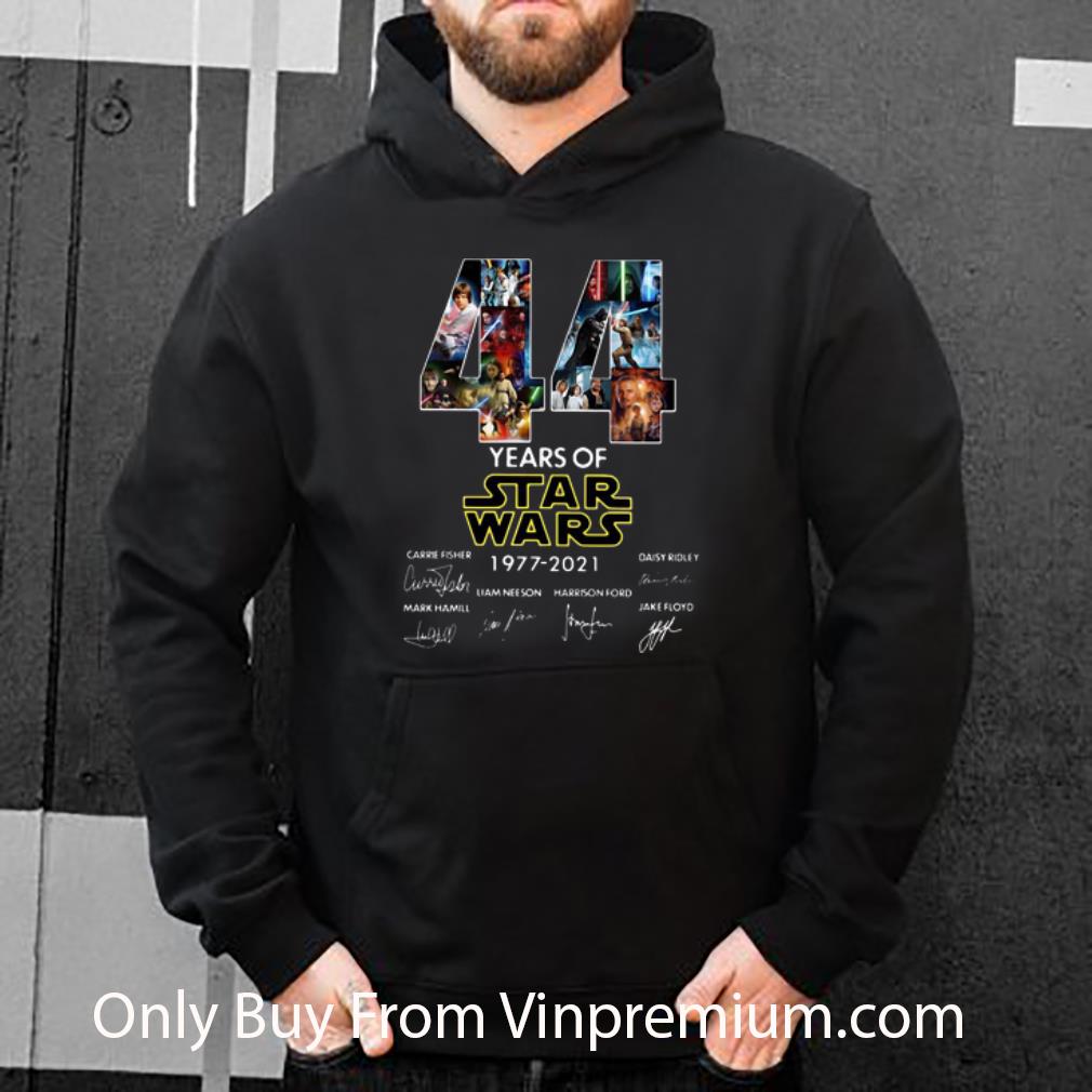 23268265 premium 44 years of star wars 1977 2021 signatures shirt 4 - Premium 44 Years Of Star Wars 1977-2021 Signatures shirt