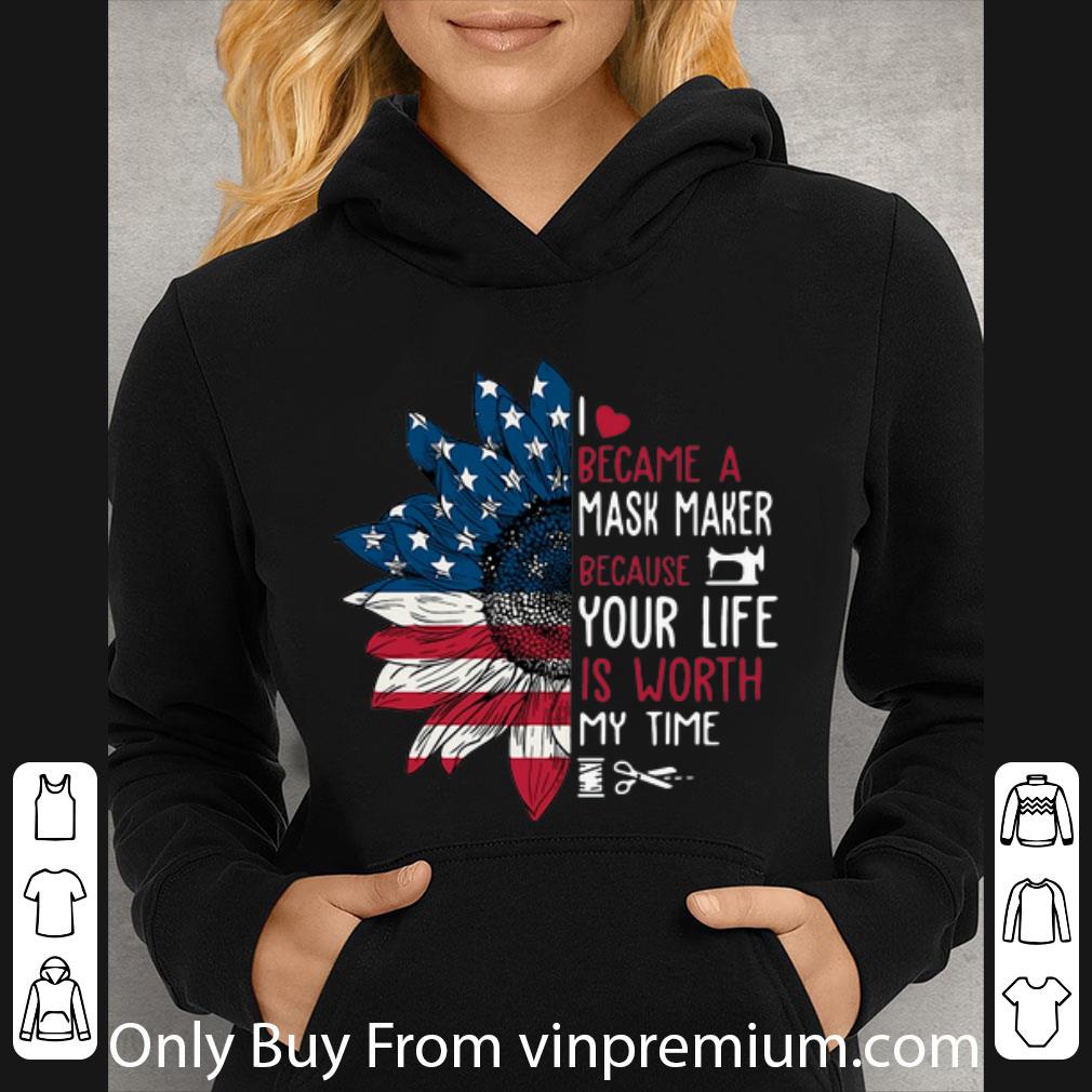 50a63760 original sunflower flag sewing i became a mask maker shirt 4 - Original Sunflower Flag Sewing I Became A Mask Maker shirt