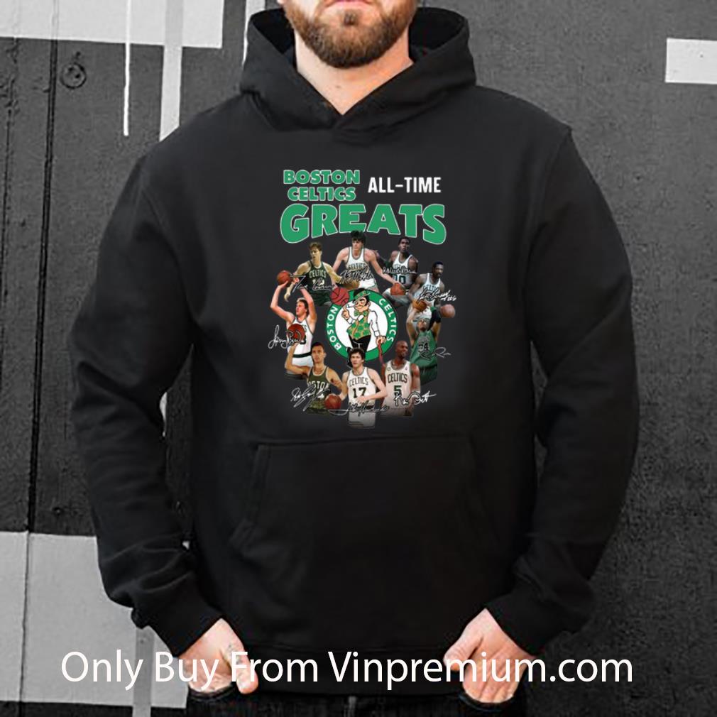 5fd6527e official boston celtics all time greats signatures shirt 4 - Official Boston Celtics All Time Greats Signatures shirt