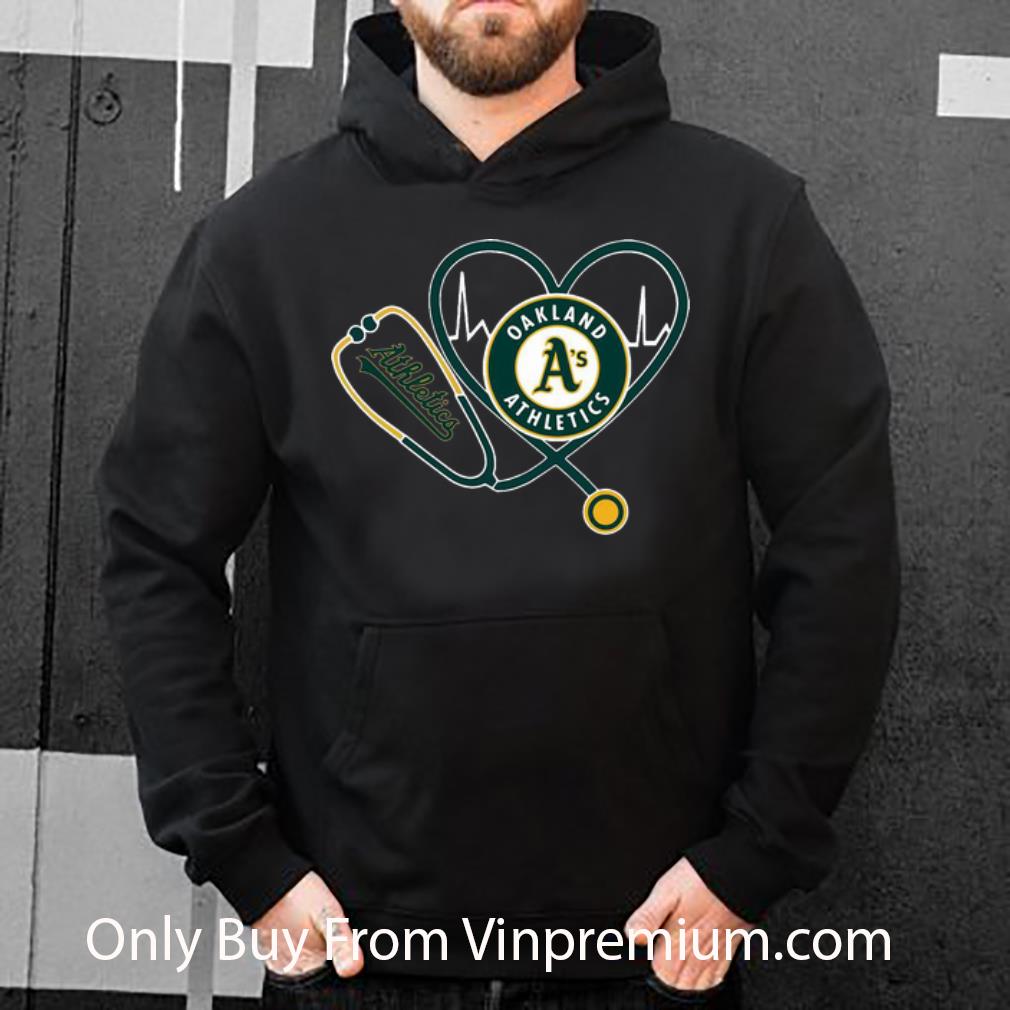 7356c5bb top oakland athletics nurse heartbeat stethoscope shirt 4 - Top Oakland Athletics Nurse Heartbeat Stethoscope shirt