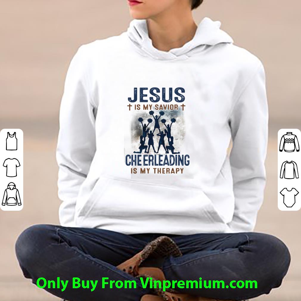 c598bb92 hot jesus is my savior cheerleading is my therapy shirt 4 - Hot Jesus Is My Savior Cheerleading Is My Therapy shirt
