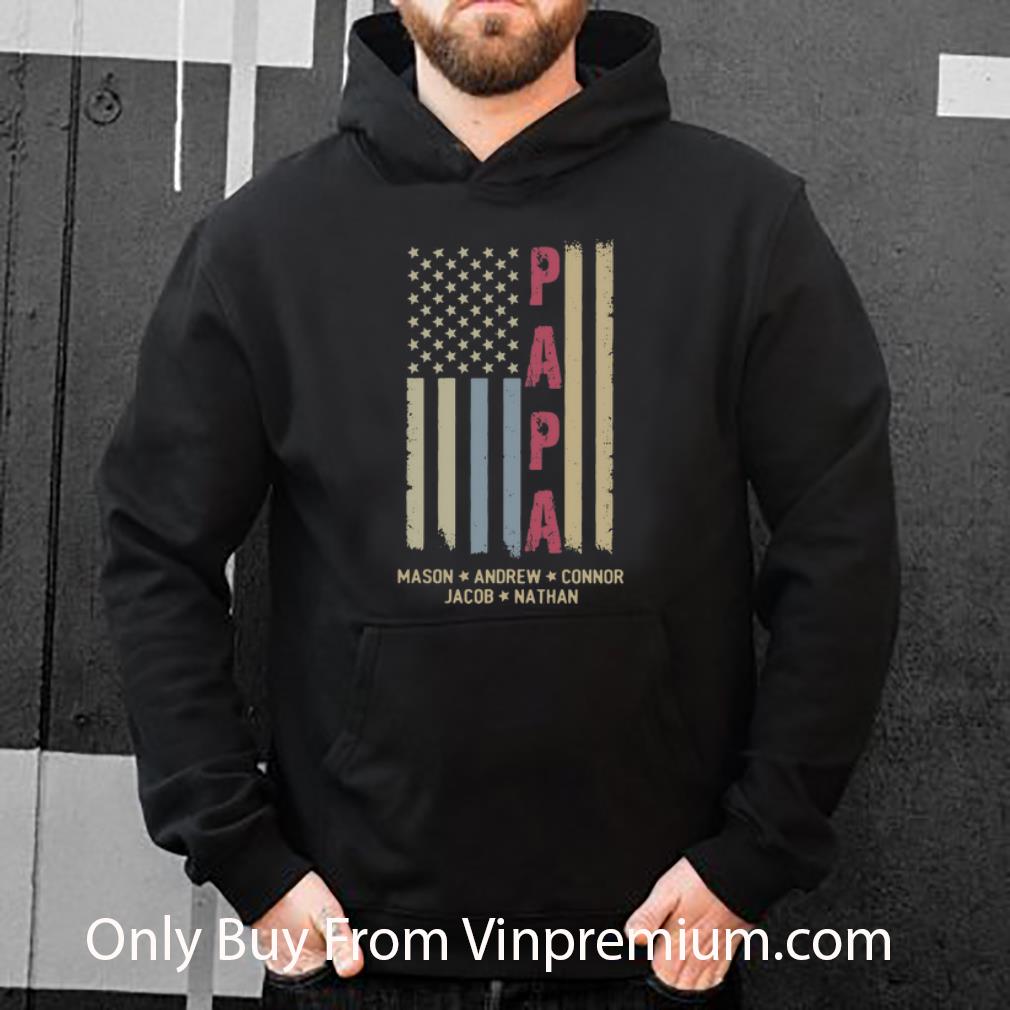 d4626a28 premium papa mason andrew connor jacob nathan american flag father s day shirt 4 - Premium Papa Mason Andrew Connor Jacob Nathan American Flag Father's Day shirt