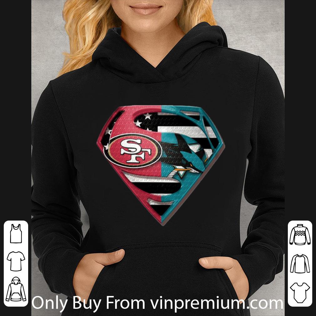 d7c8aeb1 premium superman san francisco 49ers and jose sharks shirt 4 - Premium Superman San Francisco 49ers And Jose Sharks shirt