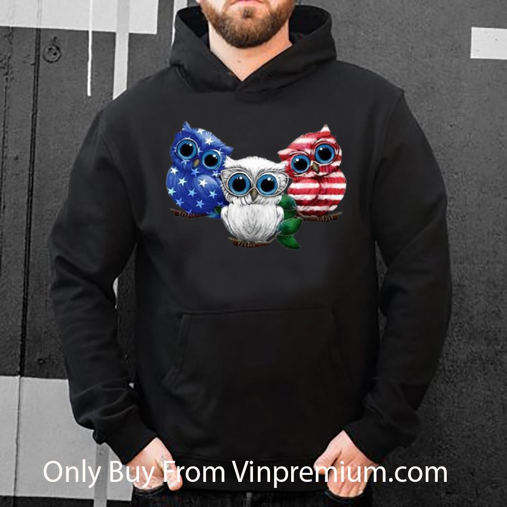 e0331389 pretty owls american flag 4th of july independence day shirt 4 - Pretty Owls American Flag 4th Of July Independence Day shirt