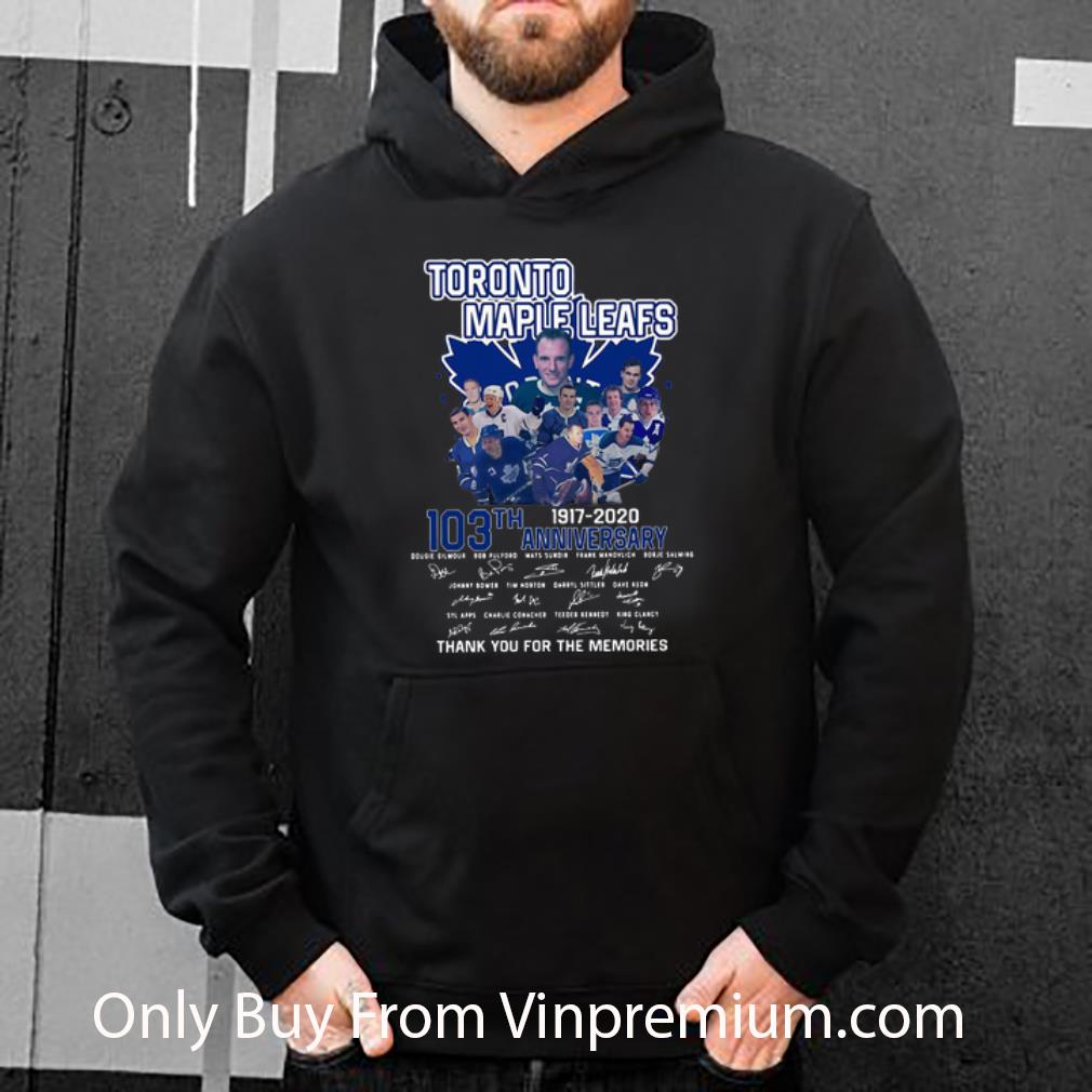 e849fe80 nice toronto maple leafs 103th anniversary thank you for the memories shirt 4 - Nice Toronto Maple Leafs 103th Anniversary Thank You For The Memories shirt