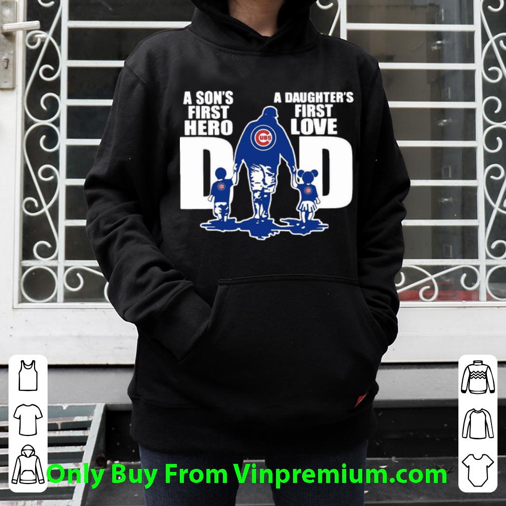 f2b12cbc pretty chicago cubs dad a son s first hero a daughter s first love shirt 4 - Pretty Chicago Cubs Dad A Son's First Hero A Daughter's First Love shirt