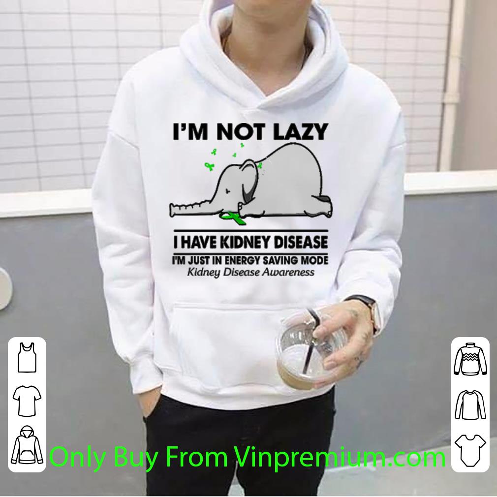 387dcc44 official i m not lazy i have kidney disease awareness elephant shirt 4 - Official I’m Not Lazy I Have Kidney Disease Awareness Elephant shirt