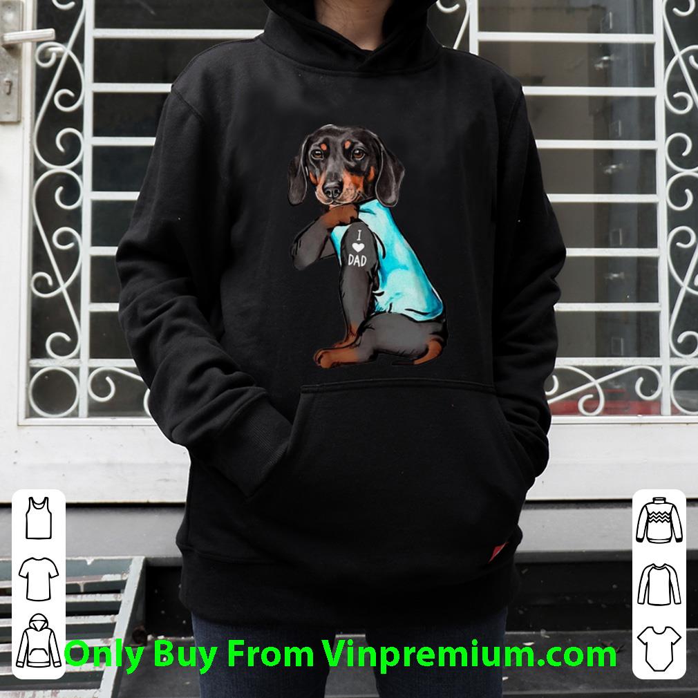 5dc44536 premium dachshund tattoos i love dad father s day shirt 4 - Premium Dachshund Tattoos I Love Dad Father's Day shirt