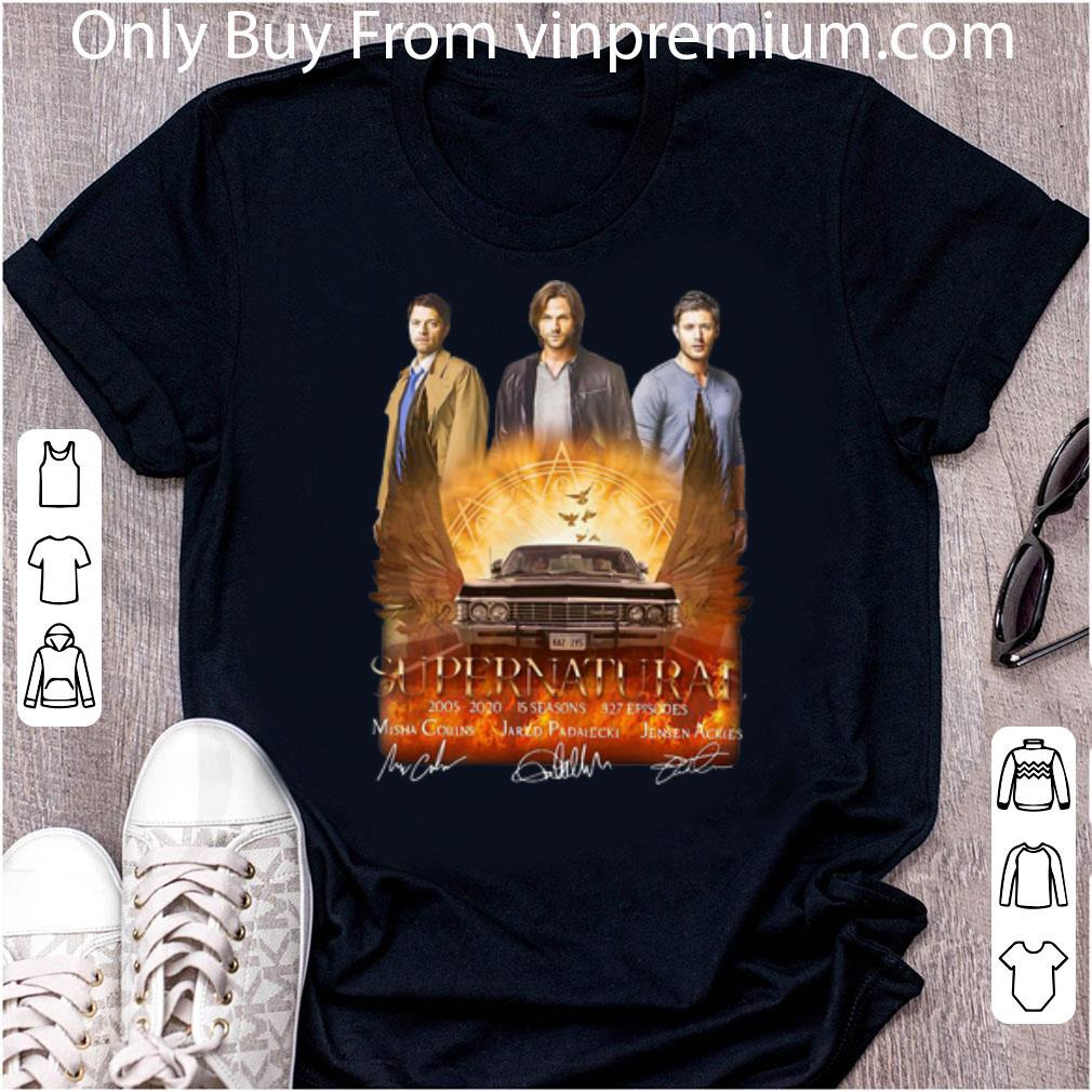 Awesome Supernatural 15 Seasons 327 Episodes 2005-2020 Signatures shirt