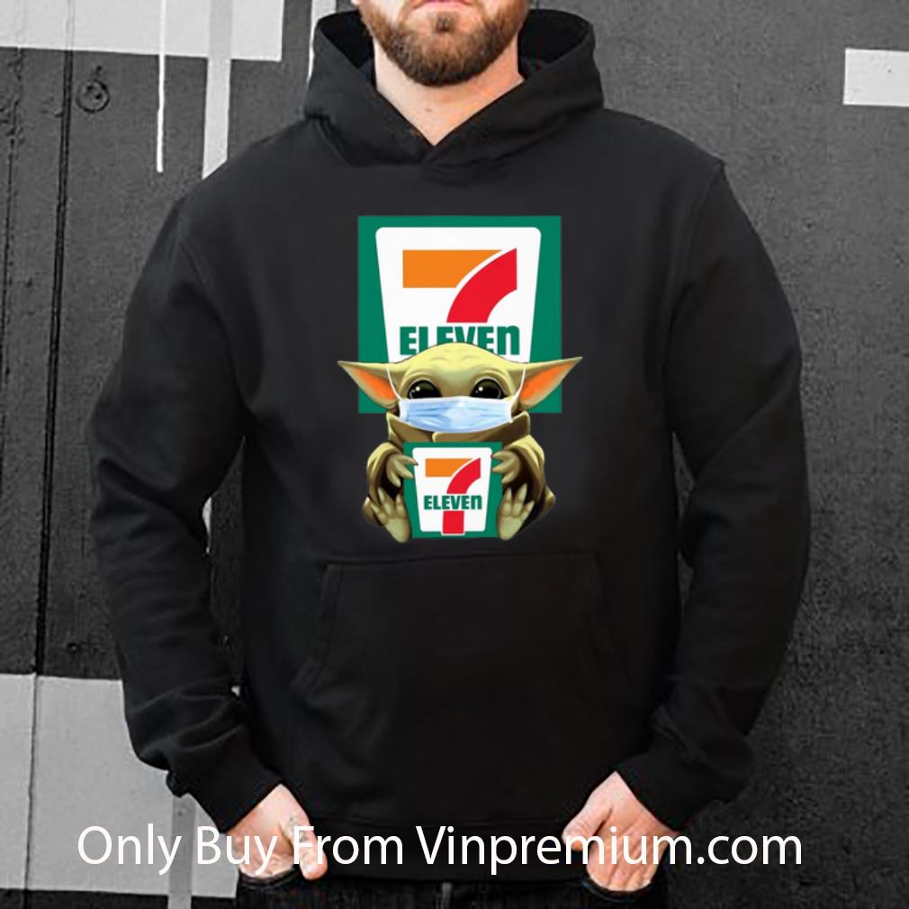 7135ea9b awesome star wars baby yoda face mask hug 7 eleven shirt 4 - Awesome Star Wars Baby Yoda Face Mask Hug 7-Eleven shirt