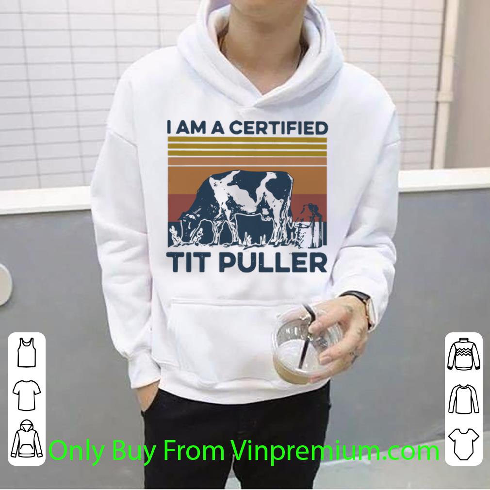 76fcc9d6 great vintage cow i am a certified tit puller shirt 4 - Great Vintage Cow I Am A Certified Tit Puller shirt