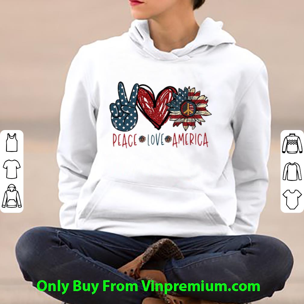 94d22cf6 original peace love america sunflower american flag shirt 4 - Original Peace Love America Sunflower American Flag shirt