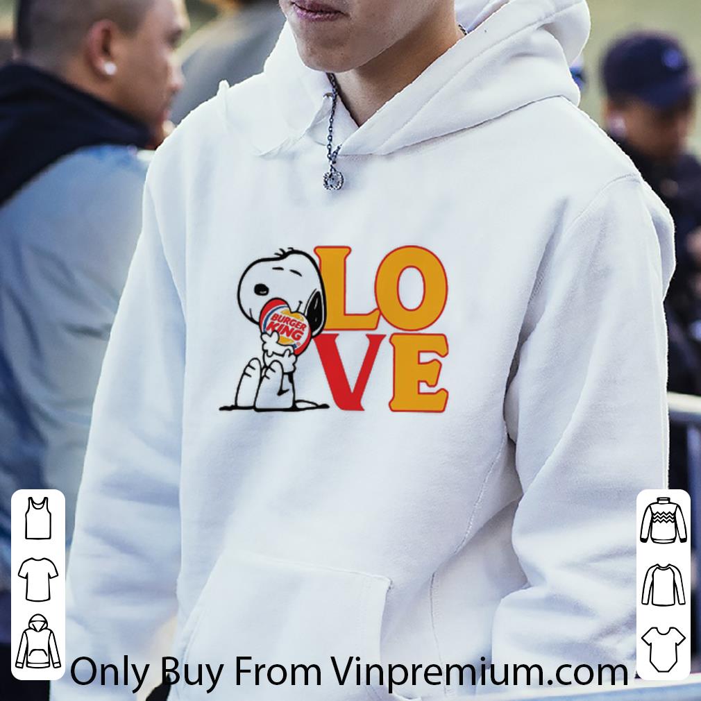 ae2b66b5 top snoopy hug heart love burger king shirt 4 - Top Snoopy Hug Heart Love Burger King shirt