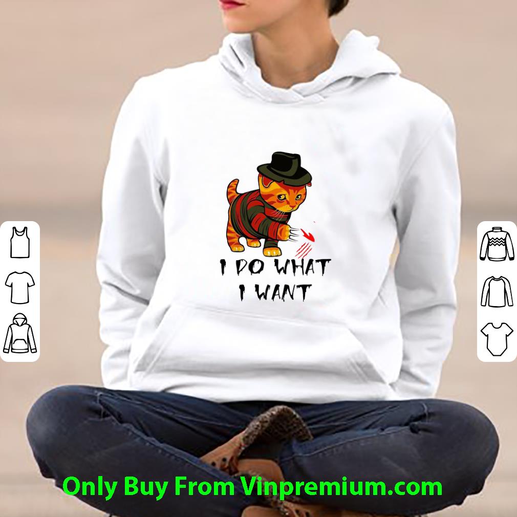 ddd3b784 great freddy krueger mashup cat i do what i want shirt 4 - Great Freddy Krueger Mashup Cat I Do What I Want shirt