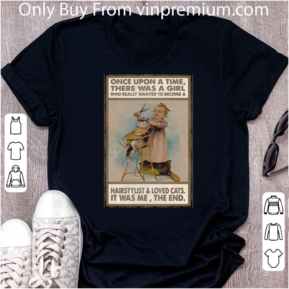 Premium A Girl Who Really Wanted To Become A Hairstylist And Love Cats shirt