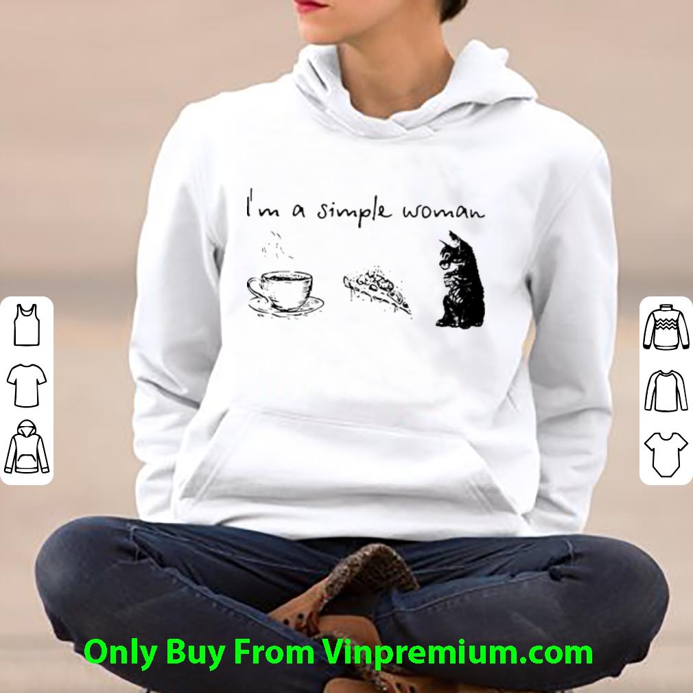 238a4d5c original i m a simple woman coffee pizza and cat shirt 4 - Original I’m A Simple Woman Coffee Pizza And Cat shirt