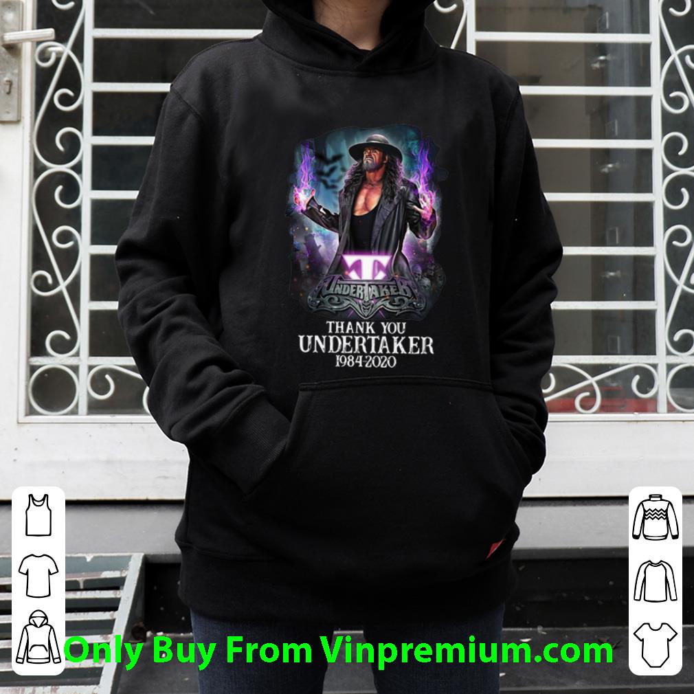 3e3947bb great thank you undertaker 1984 2020 mark william calaway shirt 4 - Great Thank You Undertaker 1984-2020 Mark William Calaway shirt