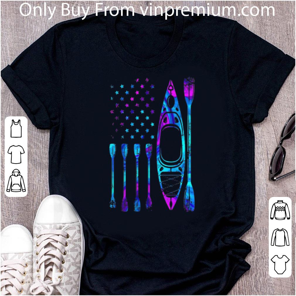 Hot Kayaking American Flag shirt