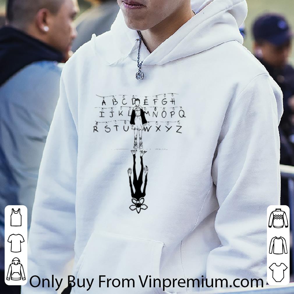 74804270 great stranger things eleven and demogorgon alphabet shirt 4 - Great Stranger Things Eleven And Demogorgon Alphabet shirt