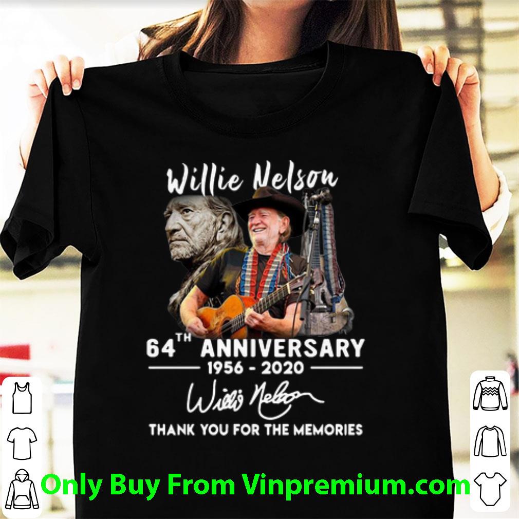 Premium Willie Nelson 64th Anniversary Thank You For The Memories Signature shirt