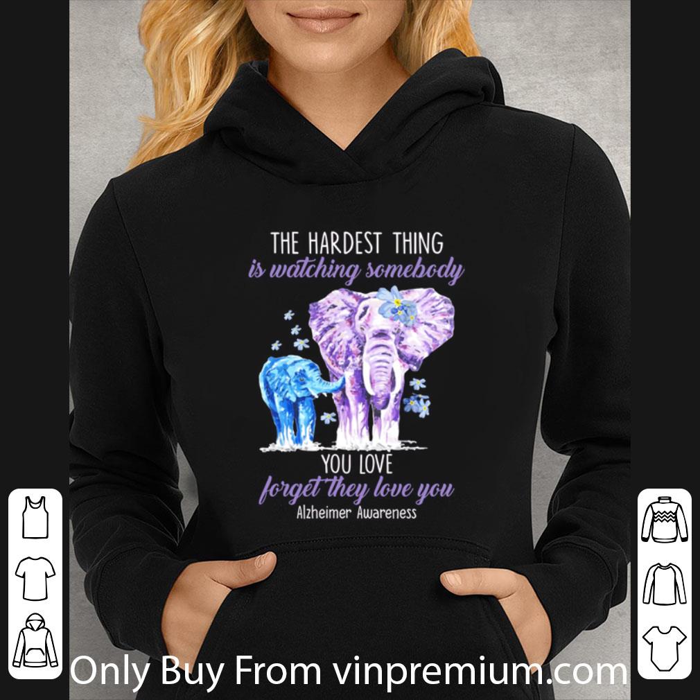 fedc61fb nice elephants the hardest thing is watching somebody alzheimer awareness shirt 4 - Nice Elephants The Hardest Thing Is Watching Somebody Alzheimer Awareness shirt