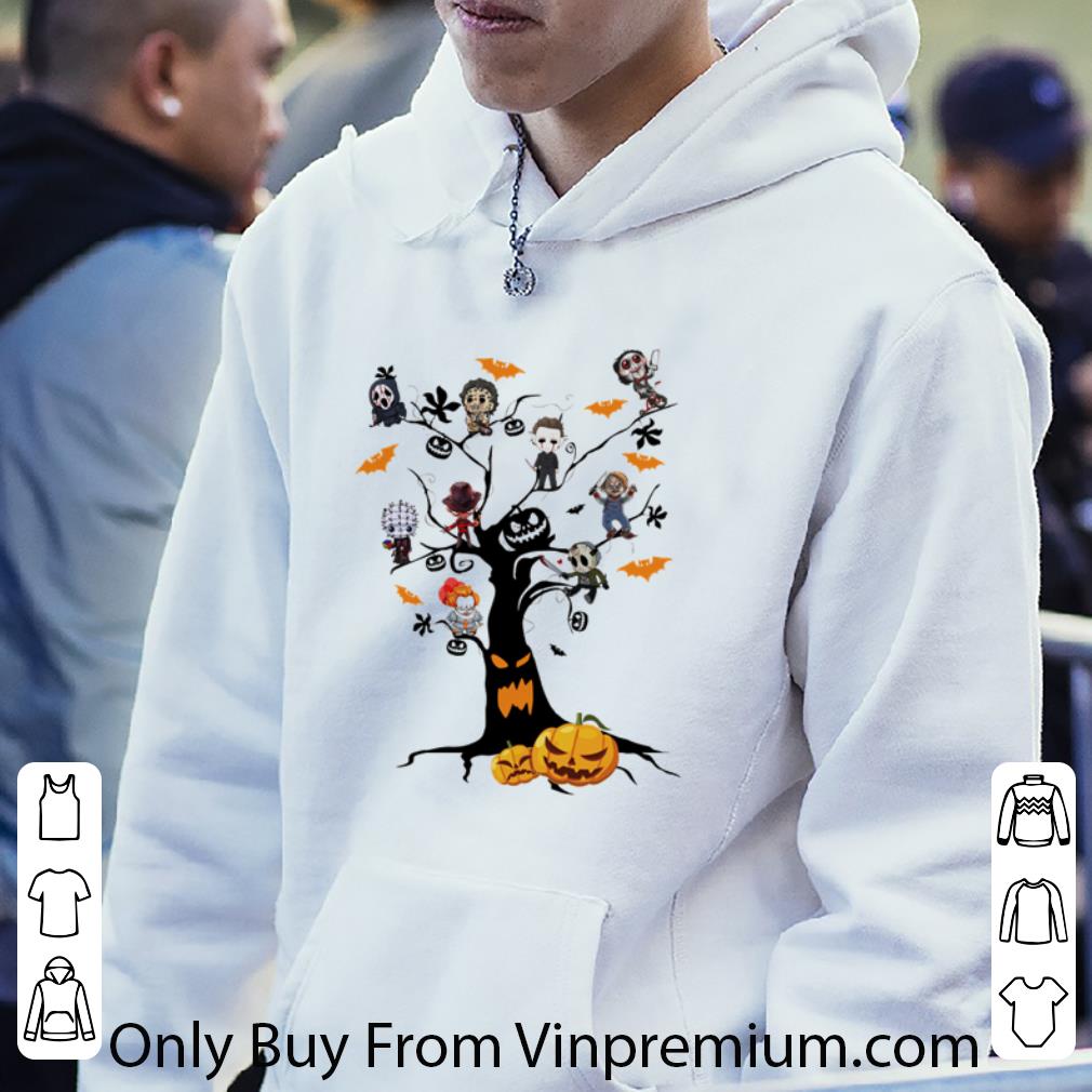 2ec49ffa hot pumpkins horror characters halloween trees shirt 4 - Hot Pumpkins Horror Characters Halloween Trees shirt