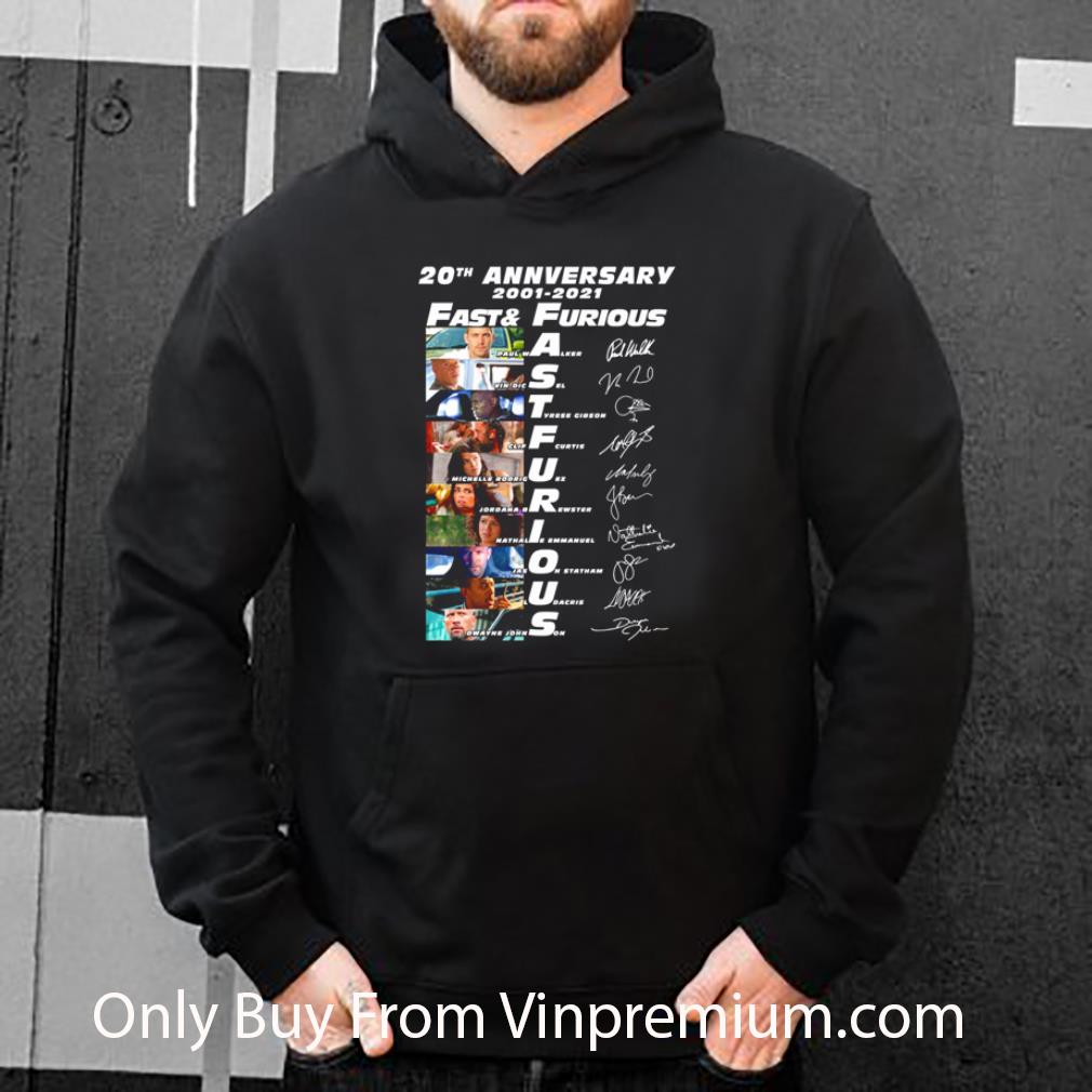4c56def9 pretty 20th anniversary 2001 2020 fast and furious all character signatures shirt 4 - Pretty 20th Anniversary 2001-2020 Fast And Furious All Character Signatures shirt