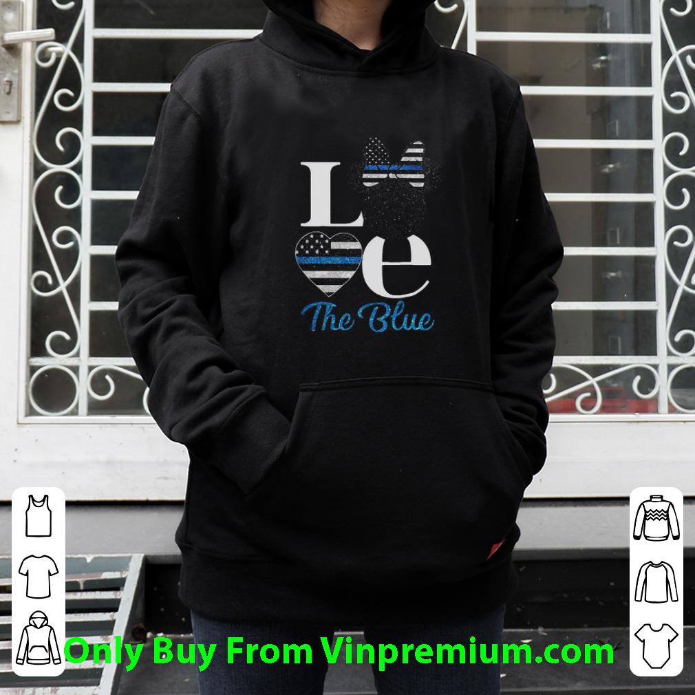 57942c1b awesome disney minnie mouse love the blue thin blue line shirt 4 - Awesome Disney Minnie Mouse Love The Blue Thin Blue Line shirt