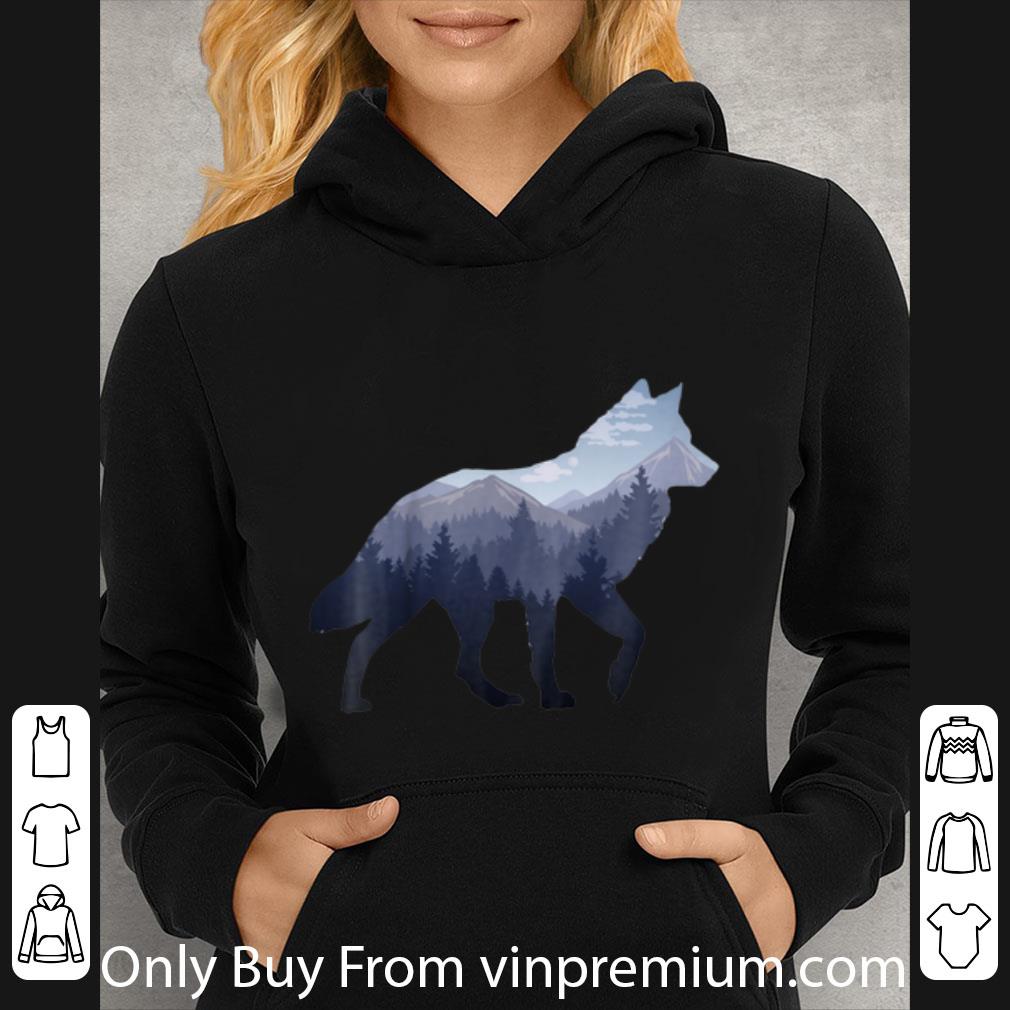 634c9752 official lone wolf survives the mountain silhouette shirt 4 - Official Lone Wolf Survives The Mountain Silhouette shirt