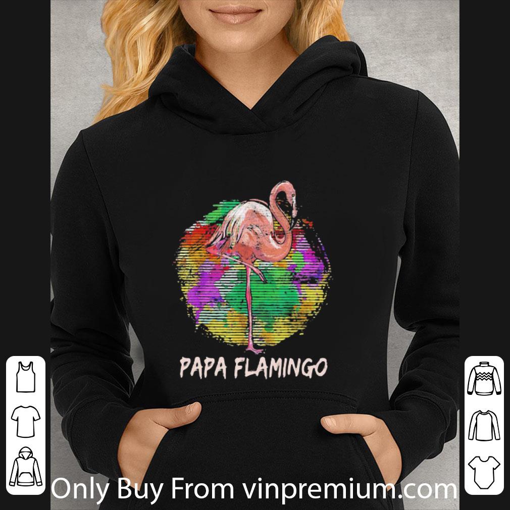6d3c0882 top papa flamingo colors circle father s day shirt 4 - Top Papa Flamingo Colors Circle Father's Day shirt