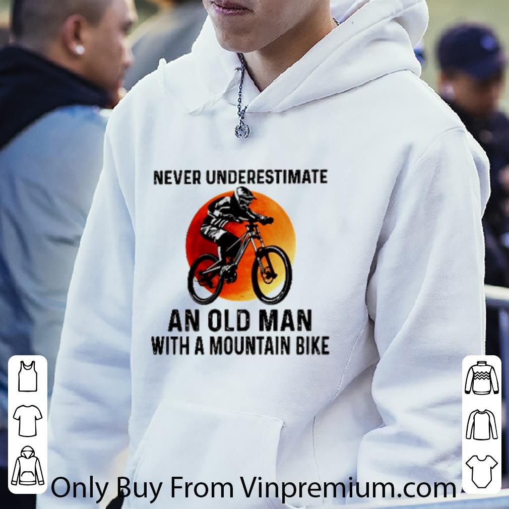 b6ac0d70 hot never underestimate an old man with a mountain bike blood moon shirt 4 - Hot Never underestimate an old man with a mountain bike blood moon shirt