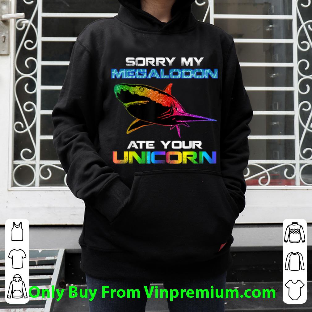 e3879800 pretty lgbt sorry my megalodon shark ate your unicorn rainbow shirt 4 - Pretty LGBT Sorry My Megalodon Shark Ate Your Unicorn Rainbow shirt