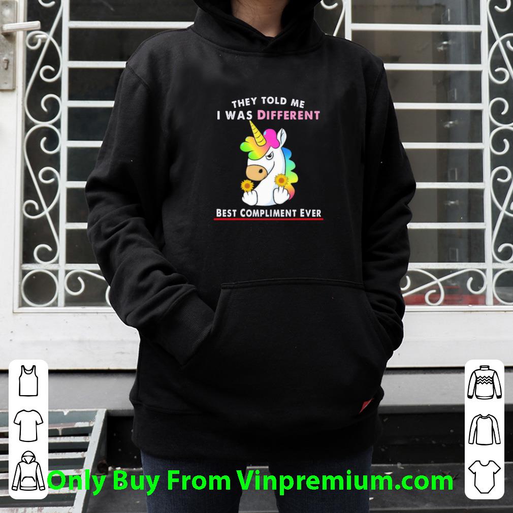 3265502a hot unicorn fuck sunflower they told me i was different shirt 4 - Hot Unicorn Fuck Sunflower They Told Me I Was Different shirt