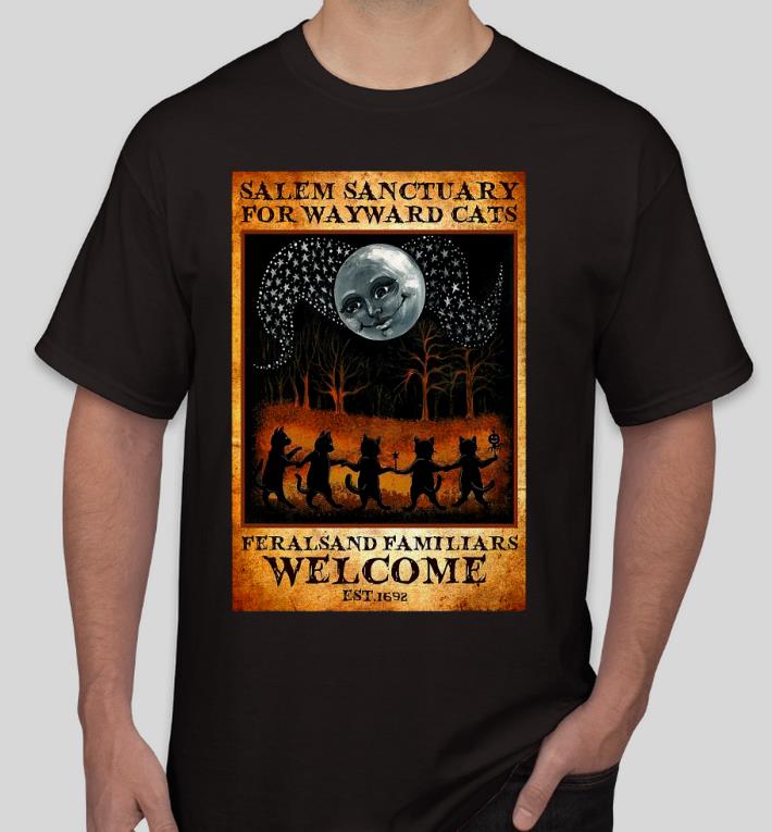 13f3b98c premium salem sanctuary for wayward cats ferals and familiars welcome est 1692 shirt 4 - Premium Salem sanctuary for wayward Cats ferals and familiars welcome est 1692 Shirt