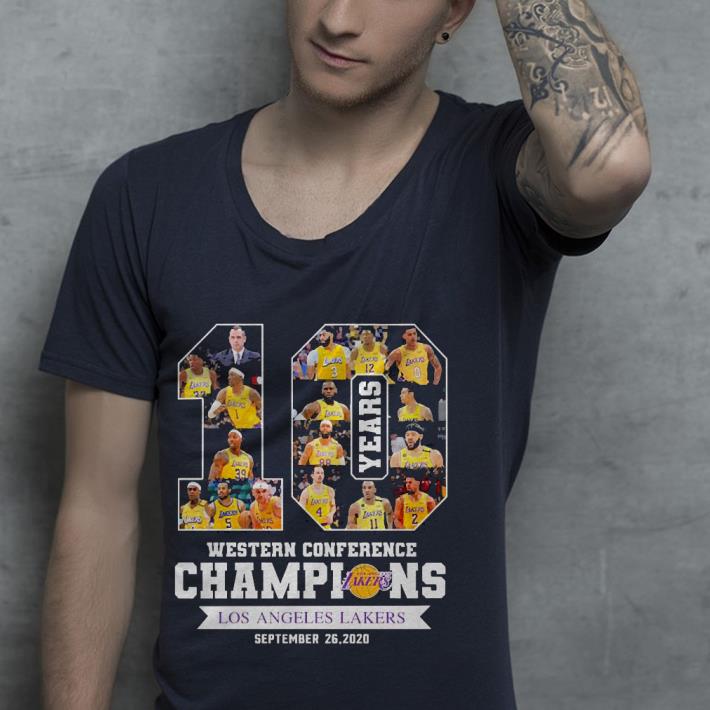 4b2325e5 premium 10 years western conference champions los angeles lakers september 26 2020 shirt 4 - Premium 10 Years western conference Champions Los Angeles Lakers September 26 2020 Shirt