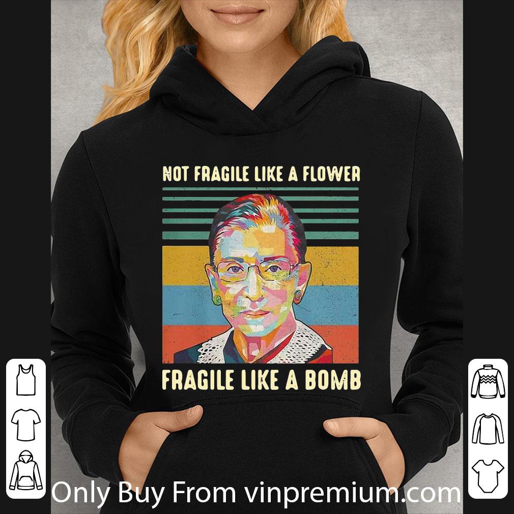 4c6cdd43 nice vintage rbg not fragile like a flower fragile like a bomb shirt 4 - Nice Vintage RBG Not Fragile Like A Flower Fragile Like A Bomb shirt