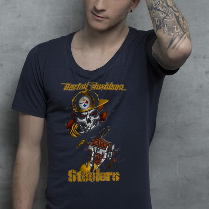 6db12c53 nice skull motor harley davidson cycles pittsburgh steelers shirt 4 - Nice Skull Motor Harley Davidson Cycles Pittsburgh Steelers Shirt