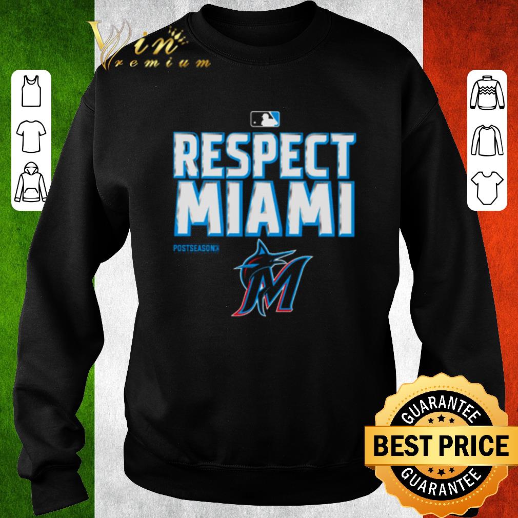 87793dcb premium respect miami marlins 2020 postseason locker room shirt 4 - Premium Respect Miami Marlins 2020 Postseason Locker Room shirt