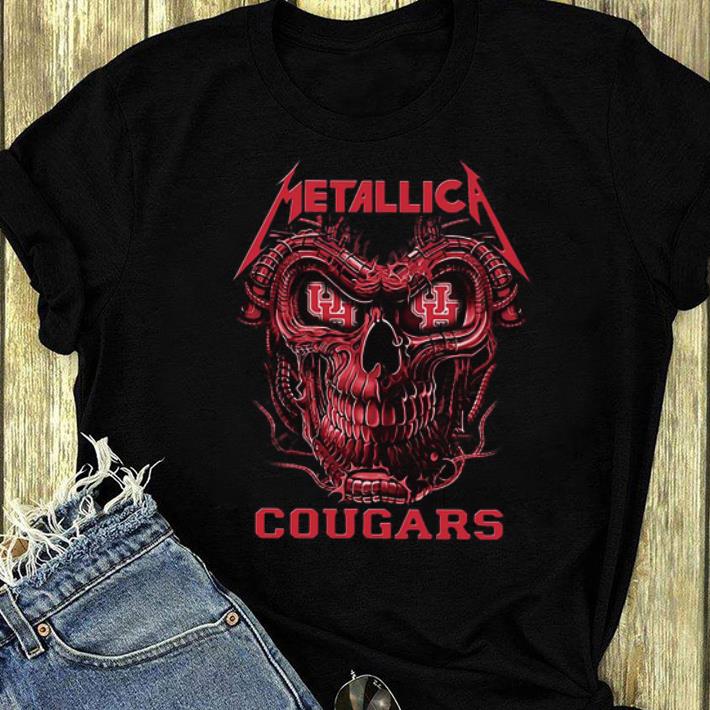 bdd7c520 hot metallica skull houston cougars shirt 4 - Hot Metallica Skull Houston Cougars shirt