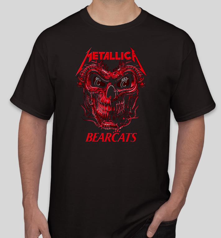 d1480a6f nice skull metallica cincinnati bearcats shirt 4 - Nice Skull Metallica Cincinnati Bearcats Shirt