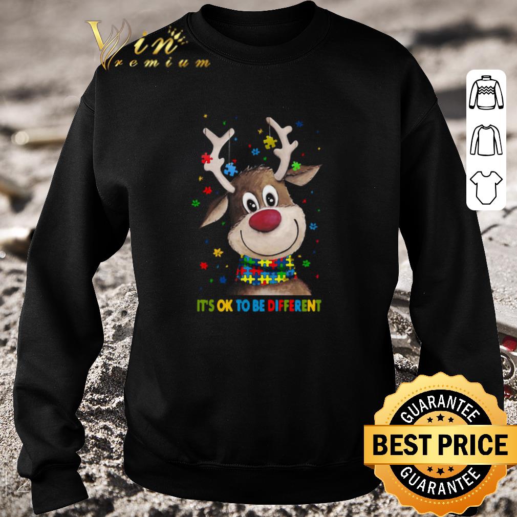 1e54a649 funny autism awareness reindeer it s ok to be different shirt 4 - Funny Autism Awareness Reindeer It’s Ok To Be Different shirt