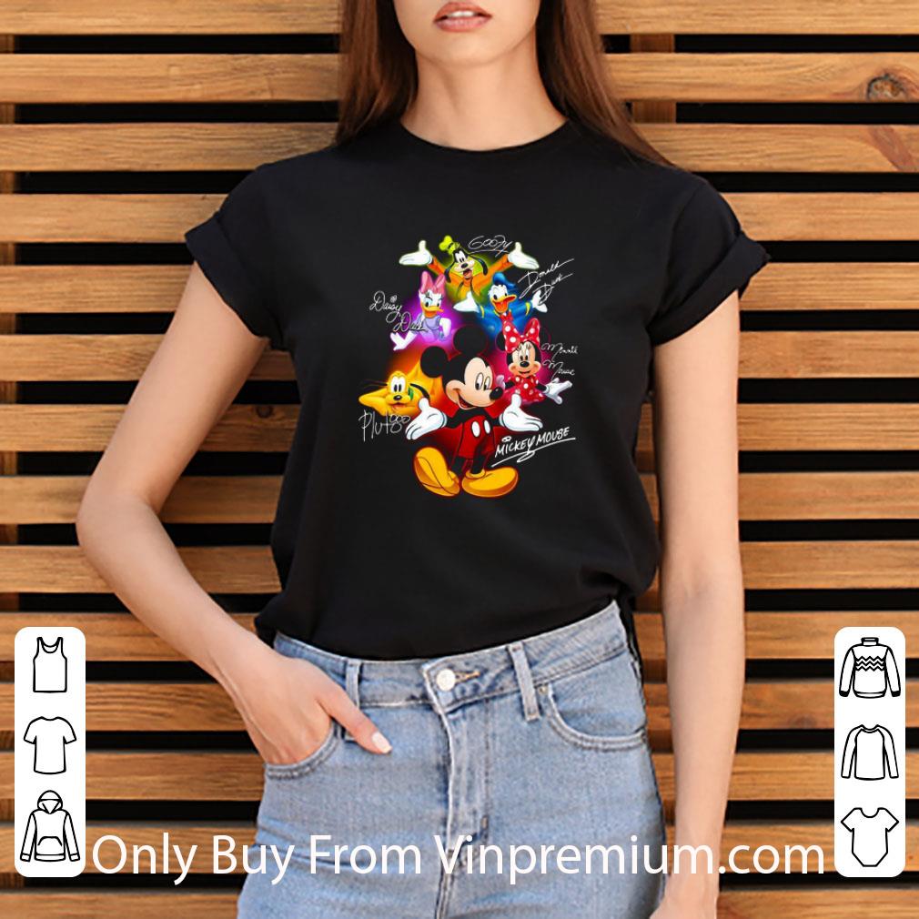 4058814b great disney mickey mouse cartoon characters signatures shirt 4 - Great Disney Mickey Mouse Cartoon Characters Signatures shirt