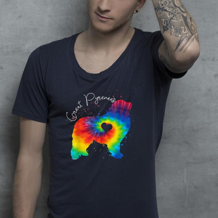 Nice Great Pyrenees Tie Dye Rainbow Dog Lover Shirt a7952914 nice great pyrenees tie dye rainbow dog lover shirt 4 - Nice Great Pyrenees Tie Dye Rainbow Dog Lover Shirt
