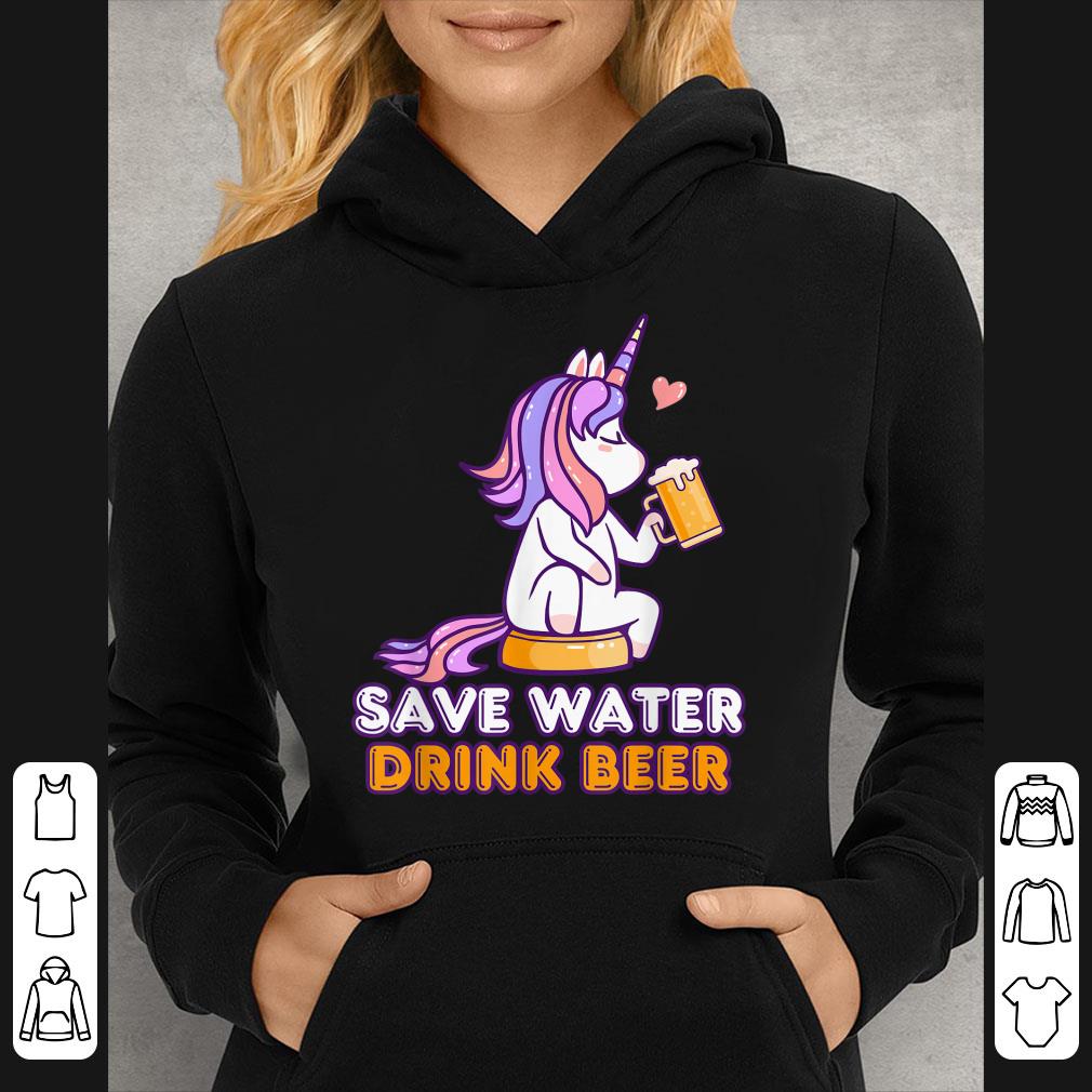 e2233e1d nice unicorn save water drinking beer shirt 4 - Nice Unicorn Save Water Drinking Beer Shirt